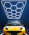 Hexagon LED Garage Ceiling Light 900W for Car Wash Auto Repair Shop