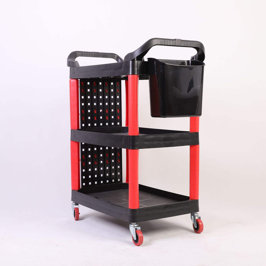 3-Tier Mobile Car Detailing Cart Portable Car Wash Tool Trolley WS-011
