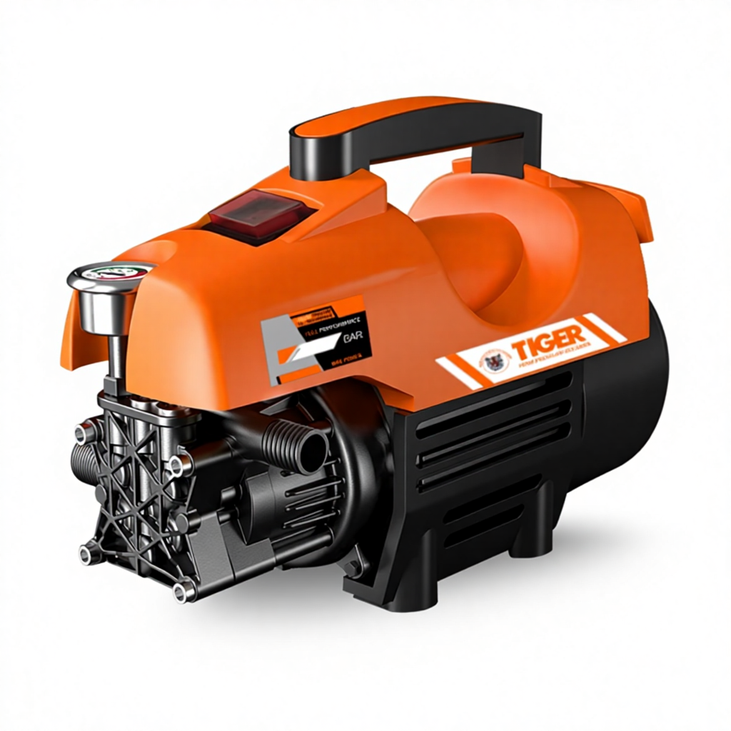 Rongsheng SU7 1600W Electric Portable High Flow Rate Pressure Pump Car Washer with 85/105bar Pressure for Home Use Orange