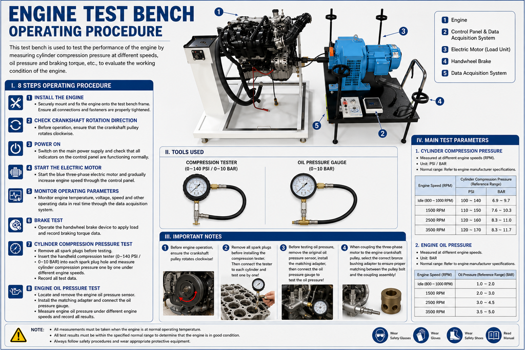 Magnetic Automotive Body Repair Training Workbench for Vocational Education