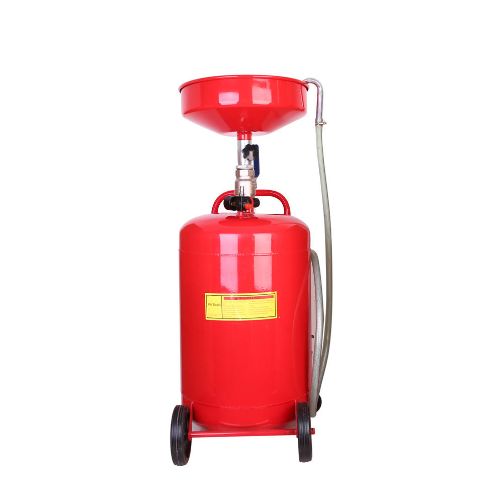 80L Waste Oil Drain Tank Mobile Car Oil Collector for Auto Repair Workshop