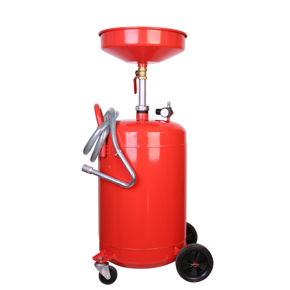 80L Waste Oil Drain Tank Mobile Car Oil Collector for Auto Repair Workshop
