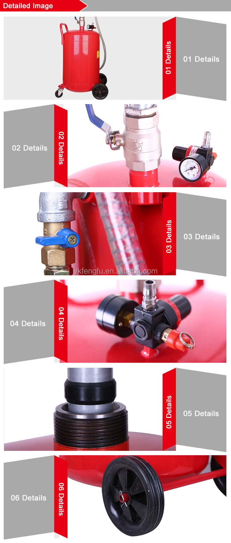 80L Waste Oil Drain Tank Mobile Car Oil Collector for Auto Repair Workshop