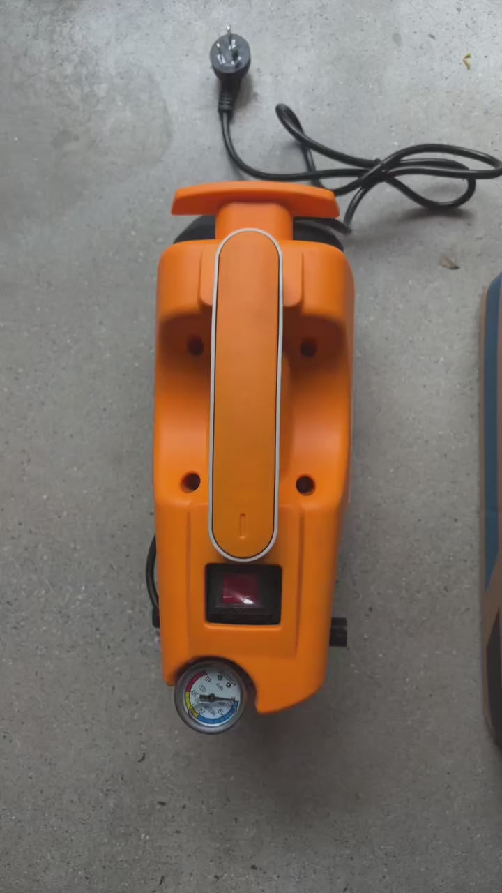 Rongsheng SU7 1600W Electric Portable High Flow Rate Pressure Pump Car Washer with 85/105bar Pressure for Home Use Orange